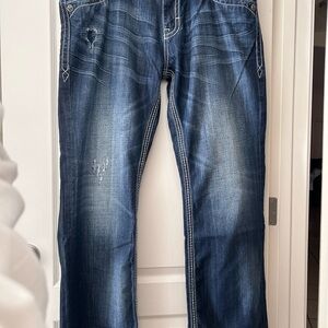 Rock Revival Dark Blue Paul Boot Cut Jeans